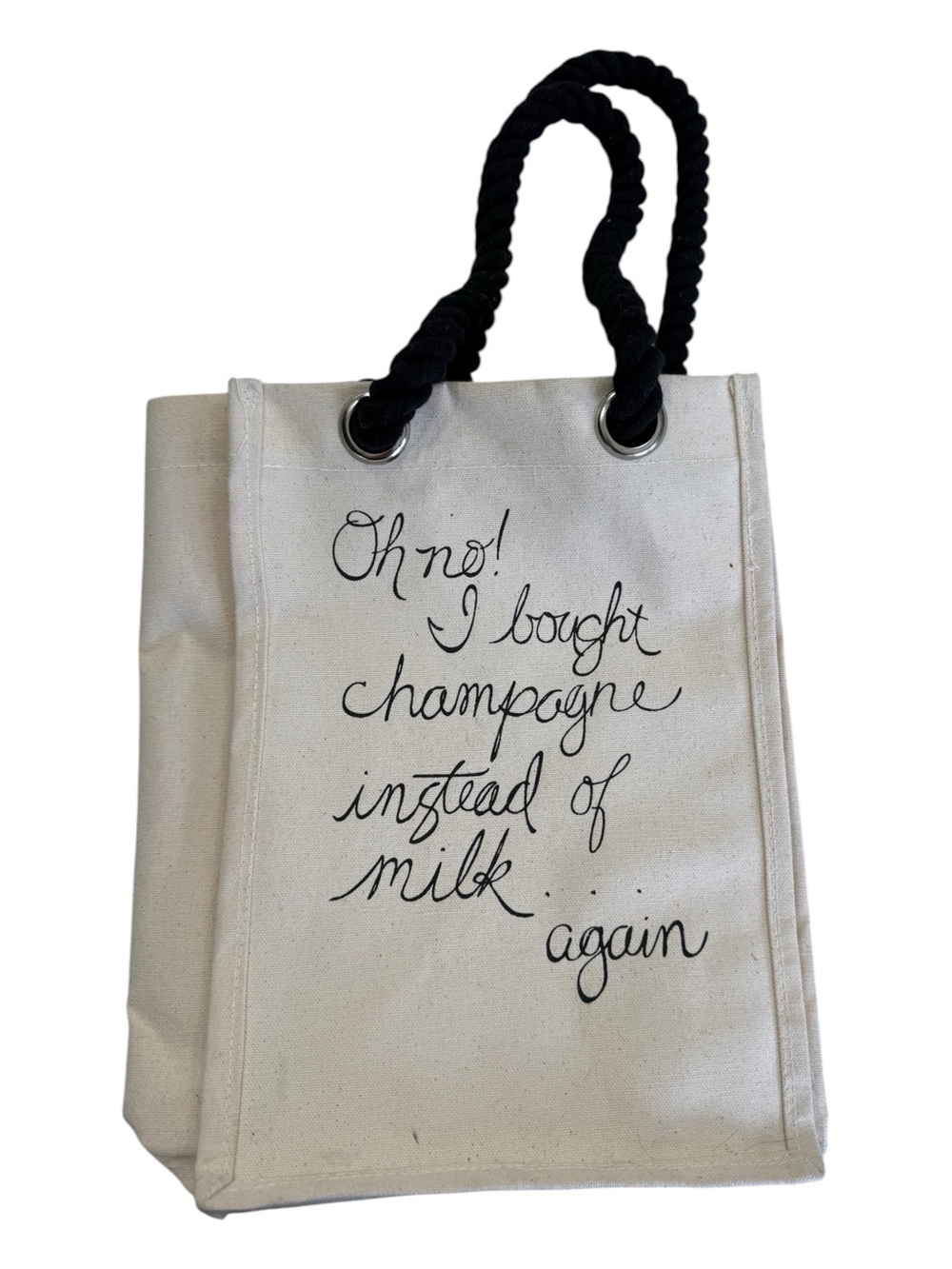 Canvas Wine Bottle Tote Bag
